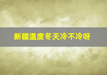 新疆温度冬天冷不冷呀