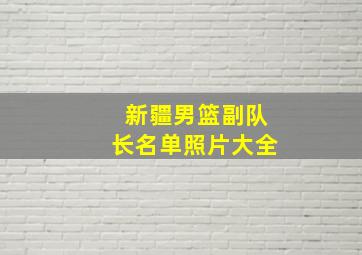 新疆男篮副队长名单照片大全