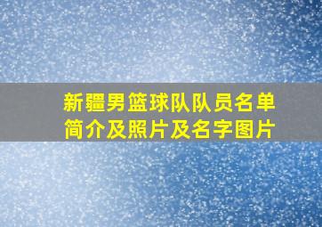 新疆男篮球队队员名单简介及照片及名字图片