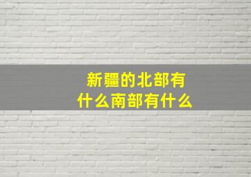 新疆的北部有什么南部有什么