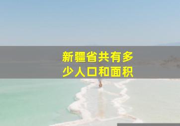 新疆省共有多少人口和面积