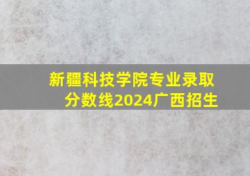 新疆科技学院专业录取分数线2024广西招生