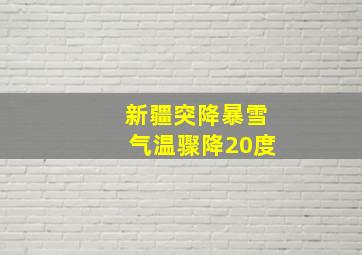 新疆突降暴雪气温骤降20度