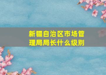 新疆自治区市场管理局局长什么级别