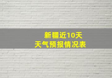 新疆近10天天气预报情况表