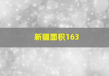 新疆面积163