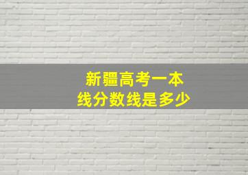 新疆高考一本线分数线是多少