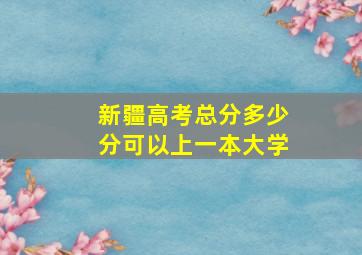 新疆高考总分多少分可以上一本大学