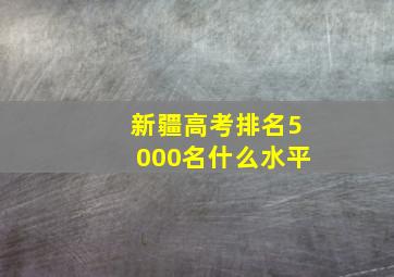 新疆高考排名5000名什么水平