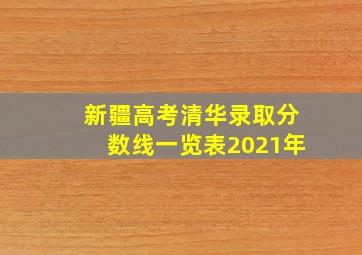 新疆高考清华录取分数线一览表2021年