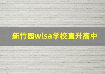 新竹园wlsa学校直升高中