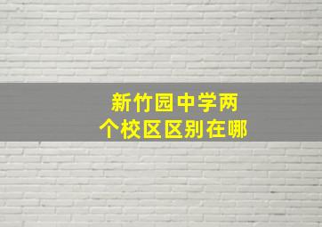 新竹园中学两个校区区别在哪