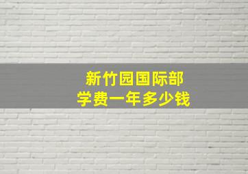 新竹园国际部学费一年多少钱