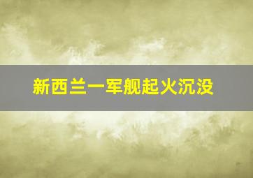 新西兰一军舰起火沉没