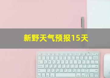 新野天气预报15天