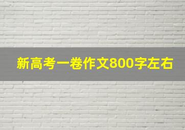 新高考一卷作文800字左右