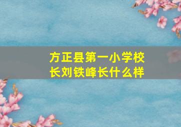 方正县第一小学校长刘铁峰长什么样