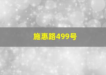 施惠路499号