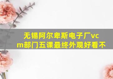 无锡阿尔卑斯电子厂vcm部门五课最终外观好看不