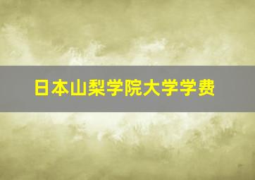 日本山梨学院大学学费