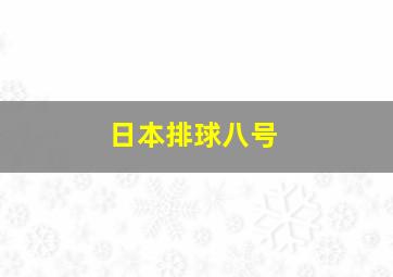 日本排球八号