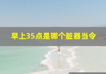 早上35点是哪个脏器当令