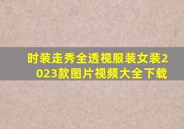 时装走秀全透视服装女装2023款图片视频大全下载