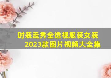 时装走秀全透视服装女装2023款图片视频大全集