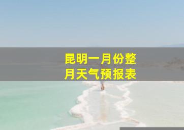 昆明一月份整月天气预报表