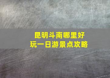 昆明斗南哪里好玩一日游景点攻略