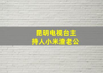 昆明电视台主持人小米渣老公