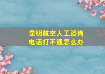 昆明航空人工咨询电话打不通怎么办