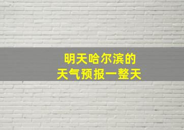 明天哈尔滨的天气预报一整天