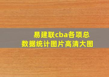 易建联cba各项总数据统计图片高清大图