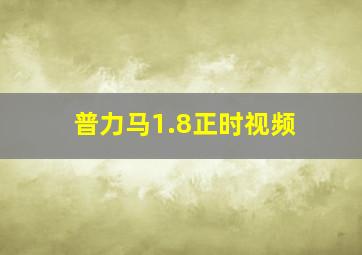 普力马1.8正时视频