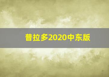 普拉多2020中东版