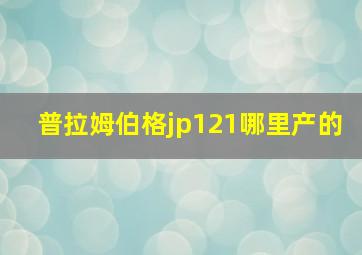 普拉姆伯格jp121哪里产的