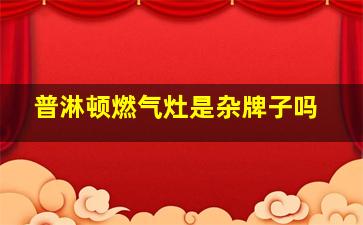 普淋顿燃气灶是杂牌子吗