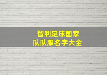 智利足球国家队队服名字大全