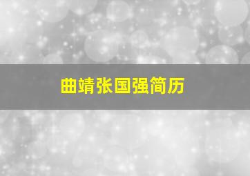 曲靖张国强简历