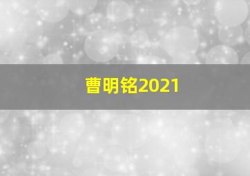 曹明铭2021