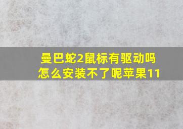 曼巴蛇2鼠标有驱动吗怎么安装不了呢苹果11