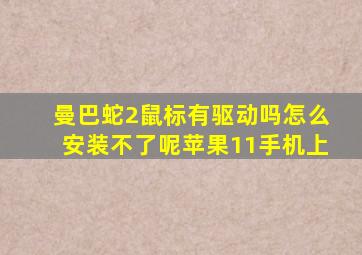 曼巴蛇2鼠标有驱动吗怎么安装不了呢苹果11手机上