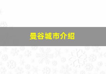 曼谷城市介绍