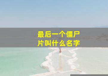 最后一个僵尸片叫什么名字