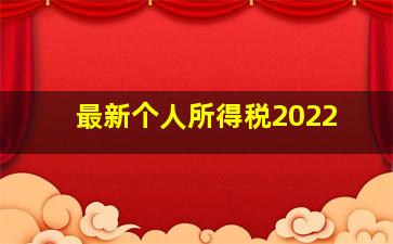 最新个人所得税2022