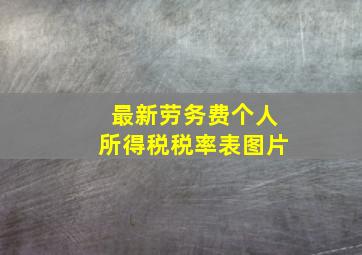 最新劳务费个人所得税税率表图片