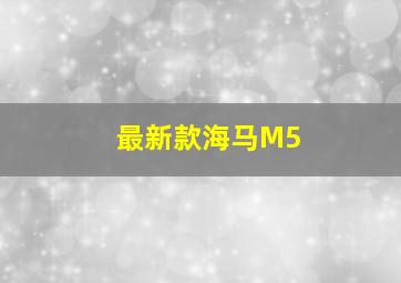 最新款海马M5