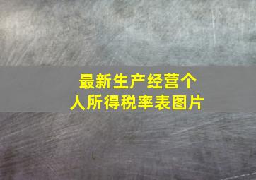 最新生产经营个人所得税率表图片