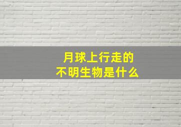 月球上行走的不明生物是什么